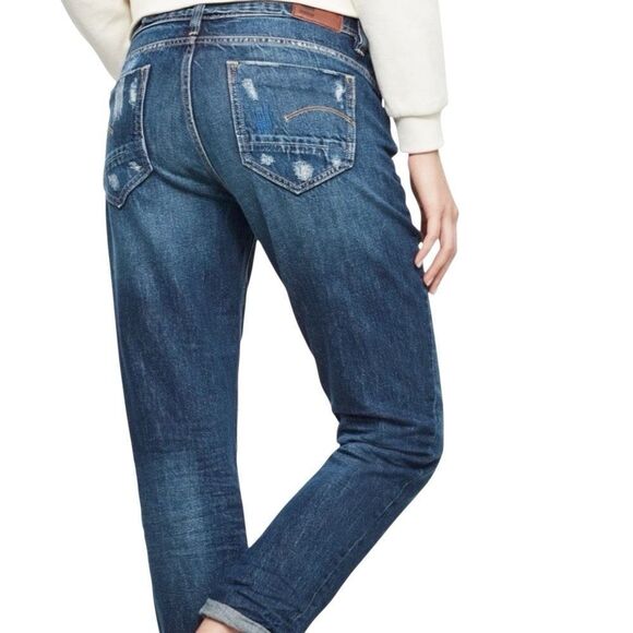 G-Star Raw Midge Saddle Boyfriend Jeans Distressed 25x30 - Picture 2 of 8